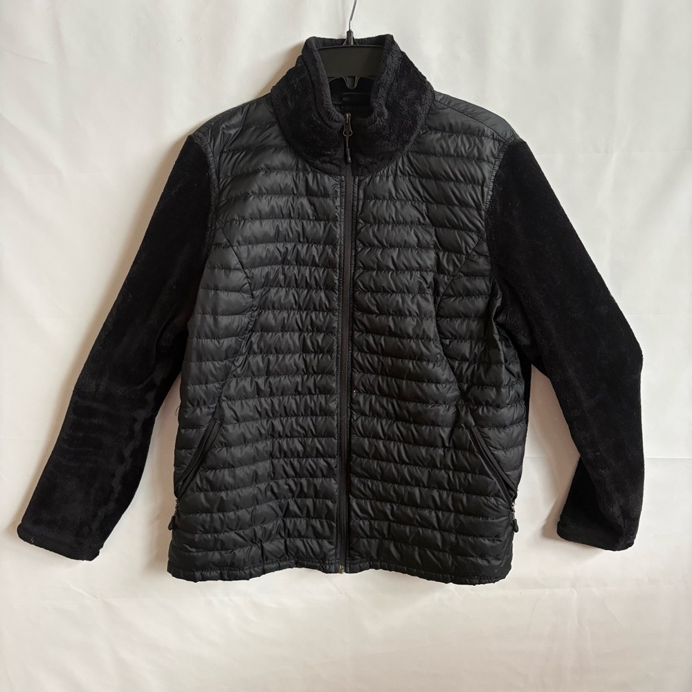 32 degrees HEAT Black Quilted Jacket with Fleece Trim. Size XL. INV25/445